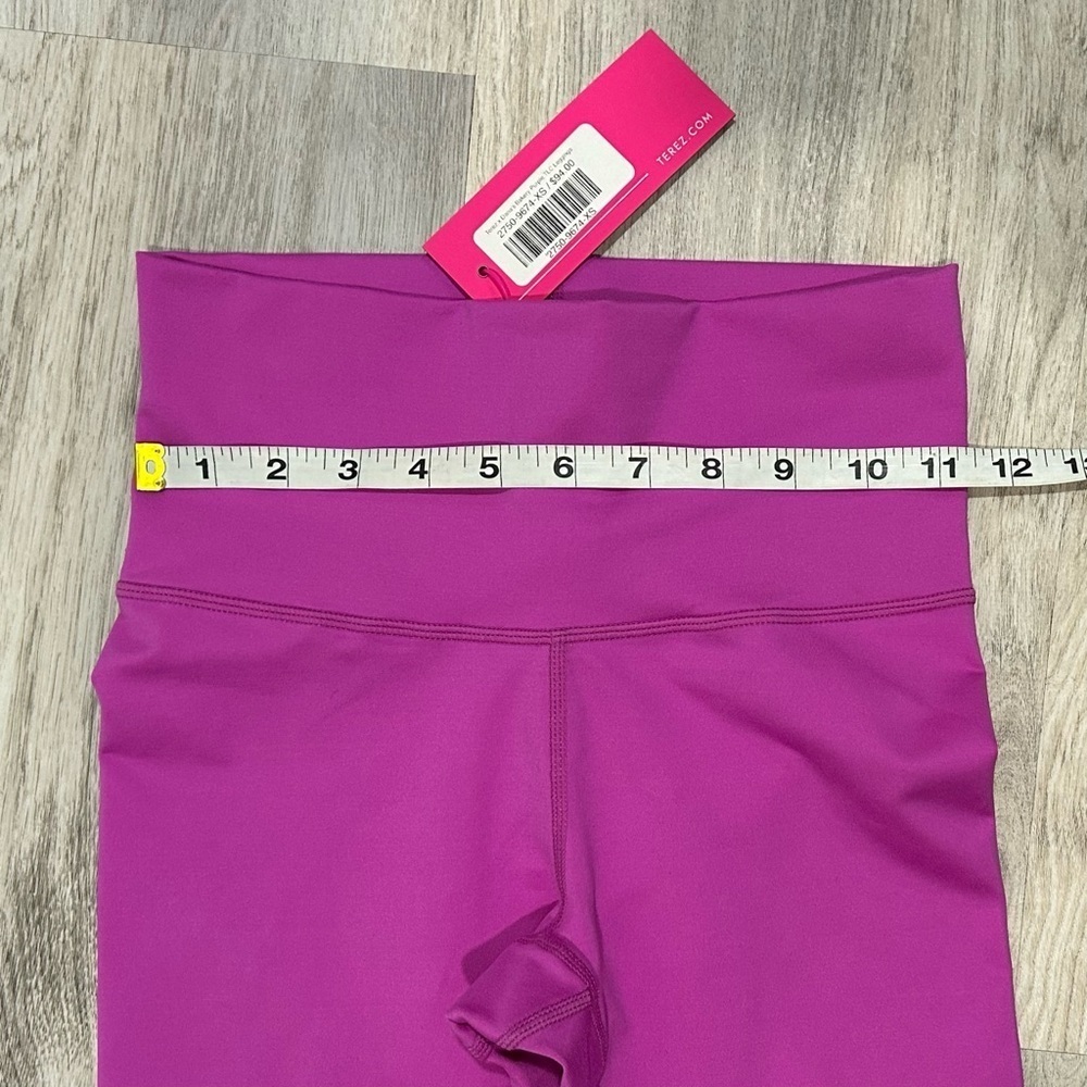 NWT Terez x Dana’s Bakery Athletic TLC Leggings Activewear Pants Purple Size XS - Picture 3 of 7